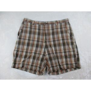 Columbia‎ Shorts Mens 38 Brown Plaid Cargo Hiker Hiking Outdoors Casual*